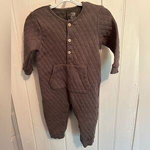 (3/$20) George 12/18m grey Quilted Romper